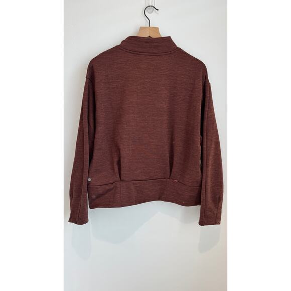 Athleta Altitude Polartec Half Zip Sweatshirt Rust Size Large - Picture 6 of 12